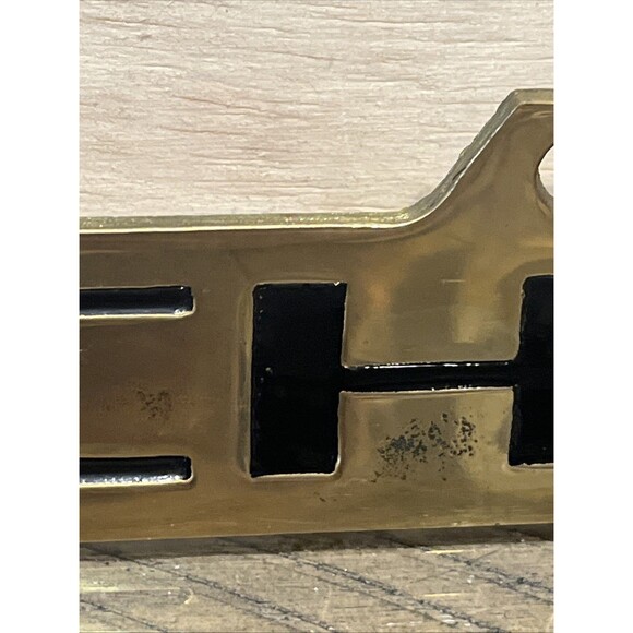 Porsche License Plate Frame Solid Brass Vintage 1970s/80s Taiwan Rare HTF - Picture 7 of 10